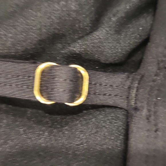 Black Deep V-Neck Swim Top - Picture 4 of 5